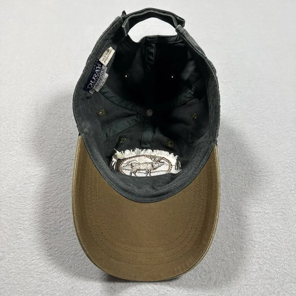 Ouray Jackson Hole Wyoming Elk Embroidered Baseball Cap Hat Gray Green One Size